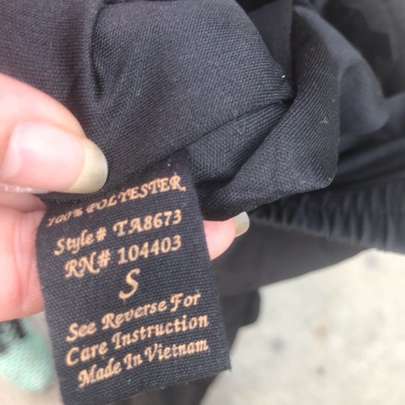 Mine strapless  sm black one piece w shorts outfit - Picture 3 of 5